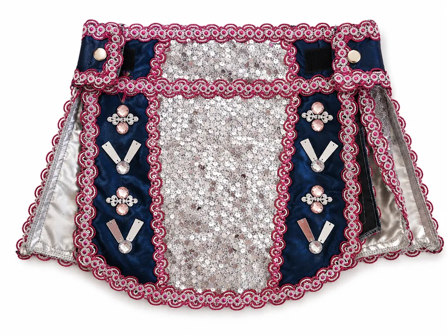 Falda de mujer, color Fucsia, vista de espalda