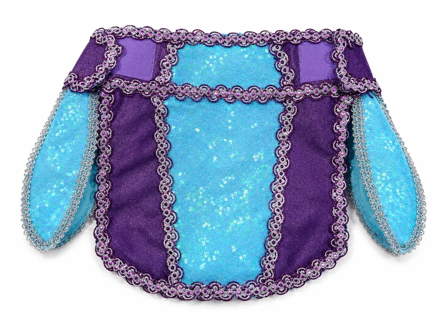 Falda de mujer, color Morado, vista de espalda